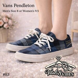 Vans x Pendleton Blue Plaid Low-Top Sneakers